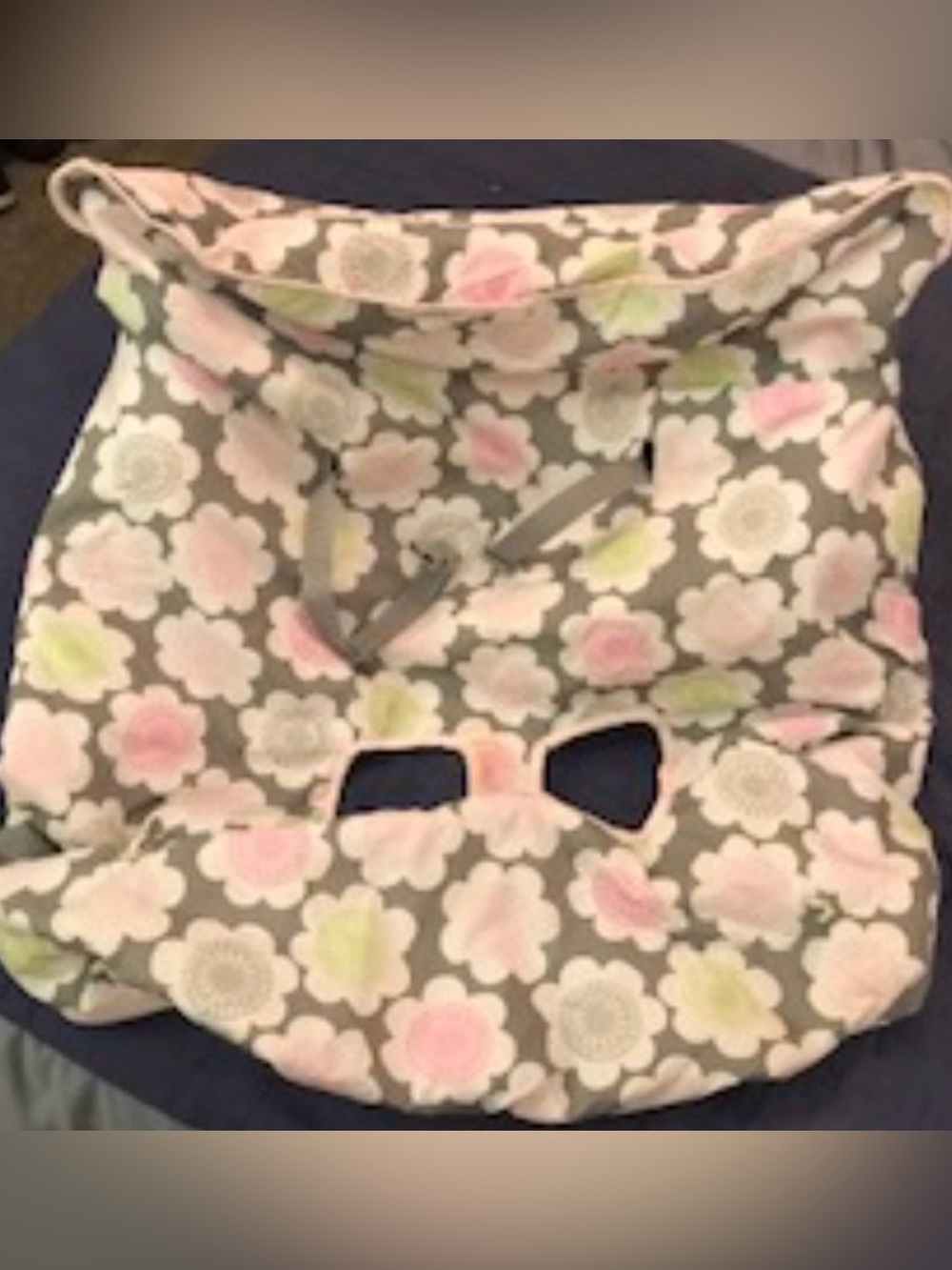 Carter’s Reversable High Chair - Shopping Cart Cover Floral Pink & Gray